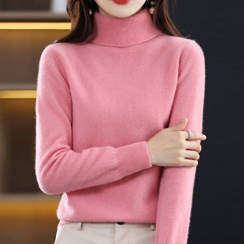 Women's Loose-Fit Autumn Winter Knitted Turtleneck Sweater