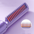 Professional Wireless Hair Straightener & Curler - Fast Heating Styling Brush