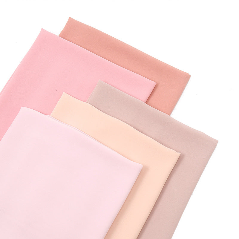 Solid-color Pearl Chiffon Long Scarf For Women